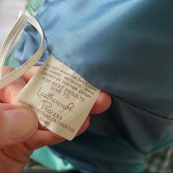 [VINTAGE] TEAL LEATHER SKIRT - Picture 8 of 12